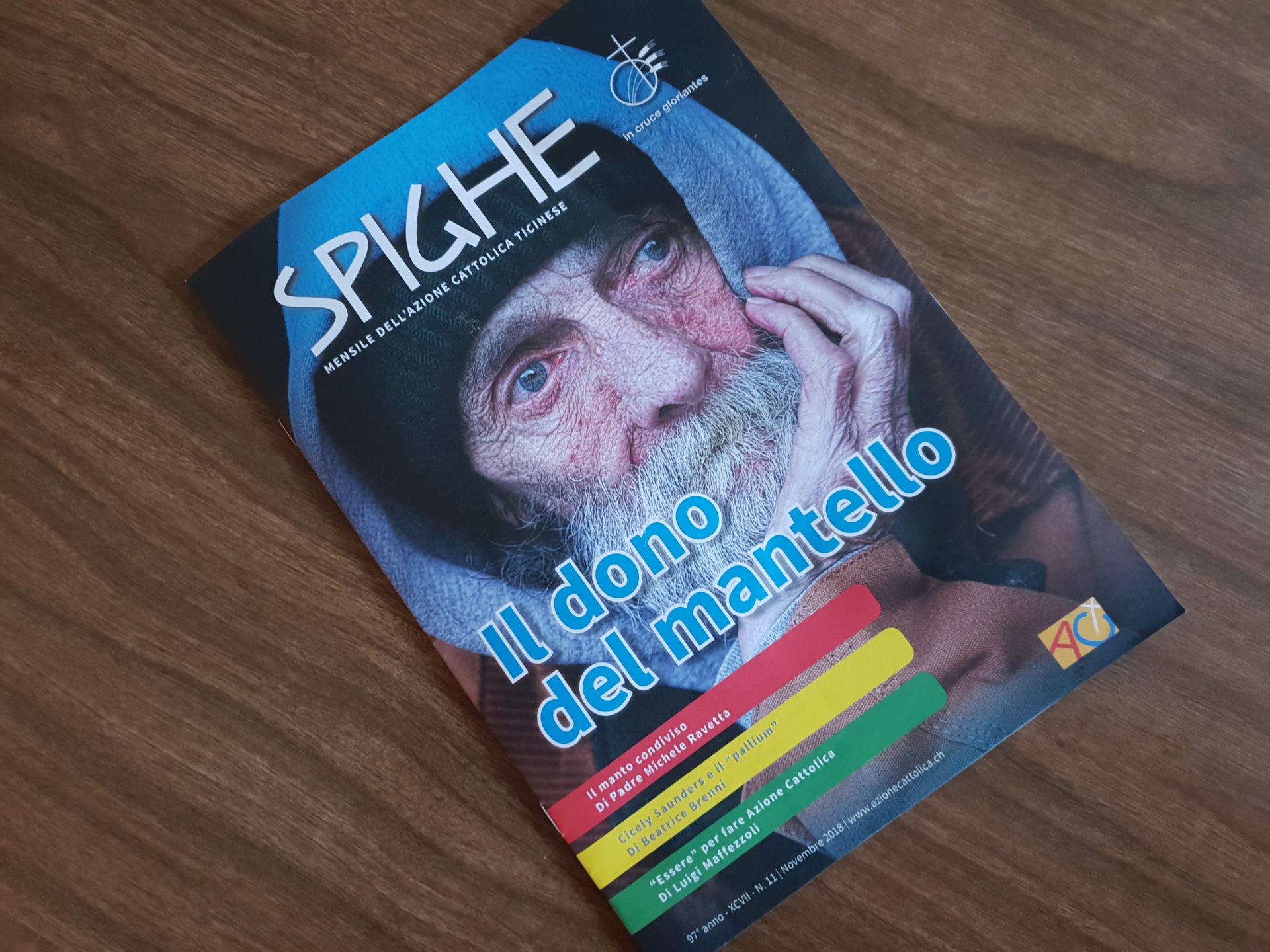 La copertina del numero di novembre 2018 del mensile Spighe, dell'ACT
