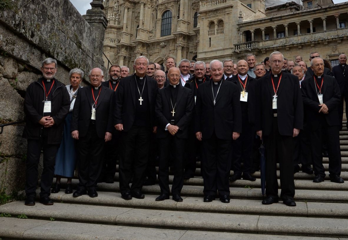 I Presidenti delle Conferenze Episcopali d’Europa presenti a Santiago de Compostela per l’annuale Assemblea Plenaria.