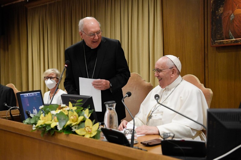 Papa Francesco e il card. Farrell all'incontro del 16 settembre