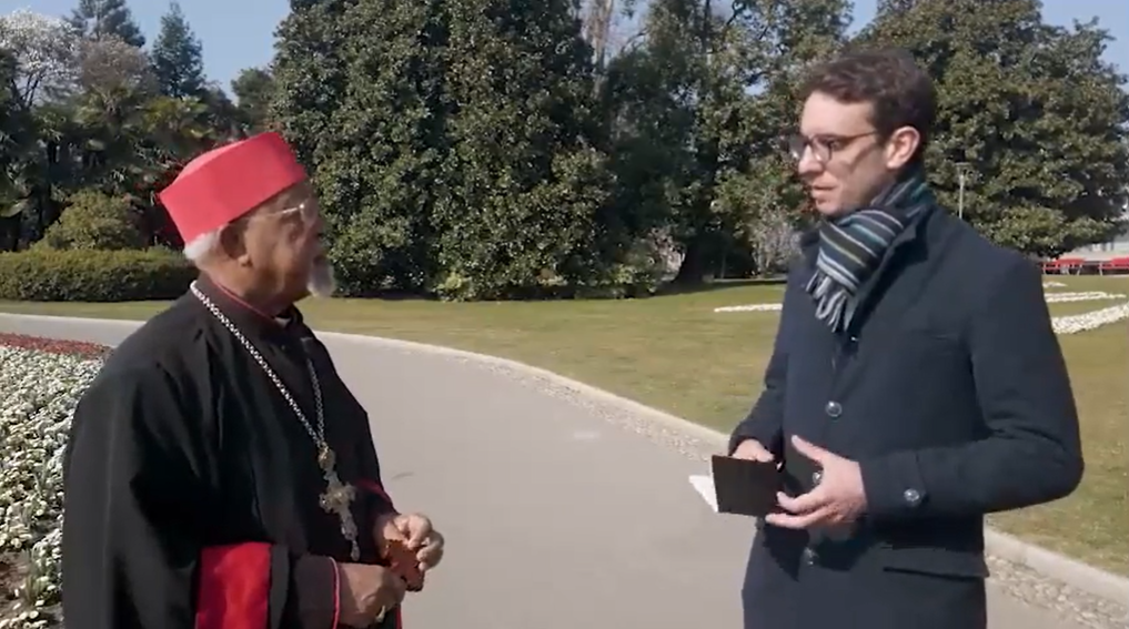 Il cardinale Souraphiel intervistato da Gioele Anni a Lugano.