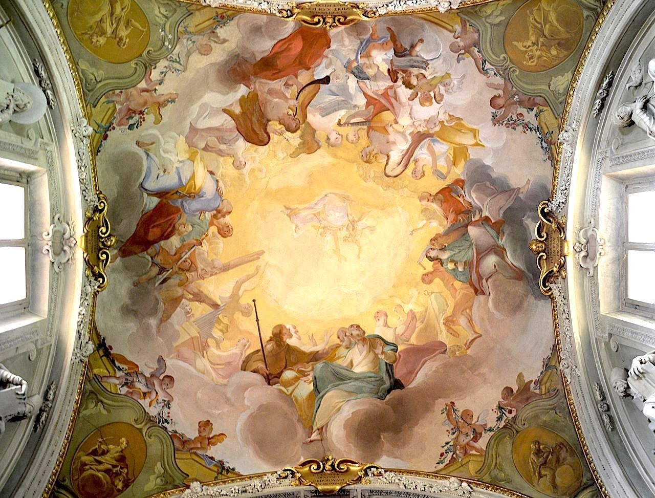 Glorificazione di S. Stefano eseguita tra il 1682 e il 1688 da Giovanni Battista Colomba (Arogno, chiesa di S. Stefano)