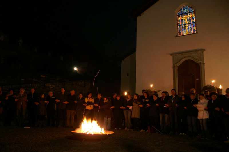 Il Gruppo Sezione Scout Cattoliche al convento del Bigorio nel giorno della sua costituzione il 22 febbraio 2008