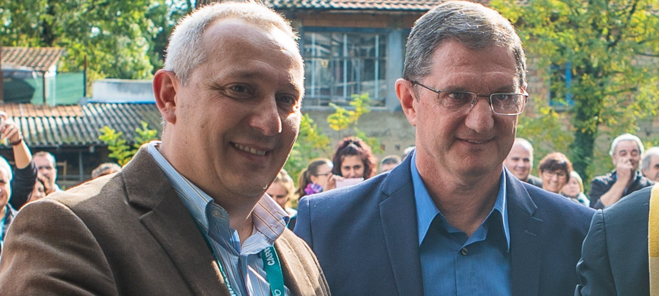 A destra Marco Fantoni, a sinistra Stefano Frisoli, nuovo direttore di Caritas Ticino dal 1.1.2023