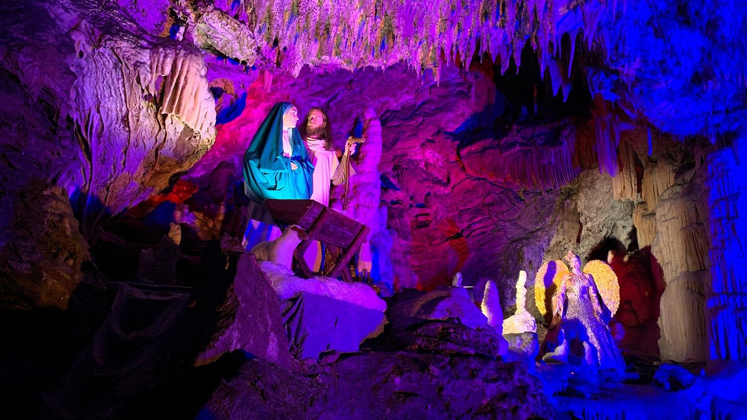 La natività nelle grotte di Postumia in Slovenia.