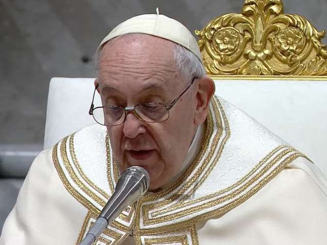 Papa Francesco durante il Te Deum