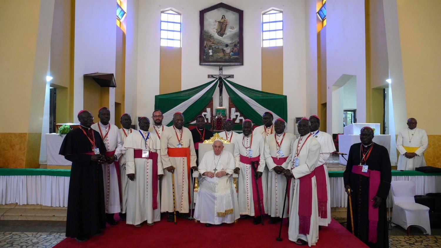 Il Papa in Sud Sudan. (Foto Vatican News)
