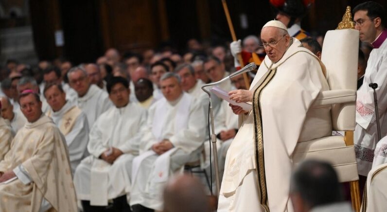 Papa Francesco alla Messa crismale del Giovedì Santo