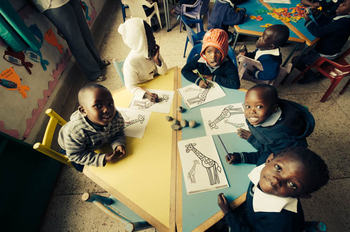 I bambini dell'asilo Little prince a Nairobi. (Foto AVAID)