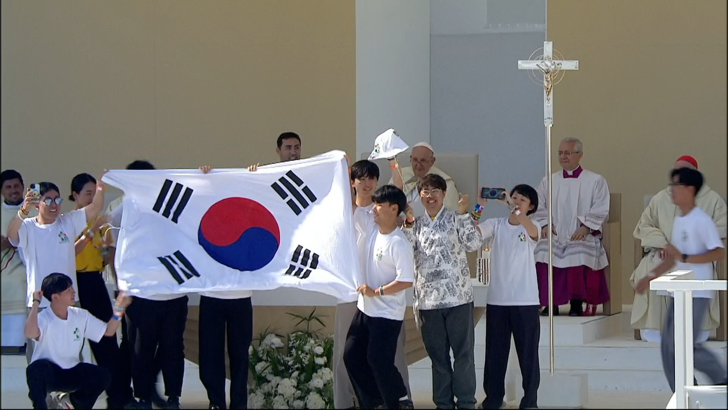 I giovani coreani alla Gmg di Lisbona. Foto Vaticannews.