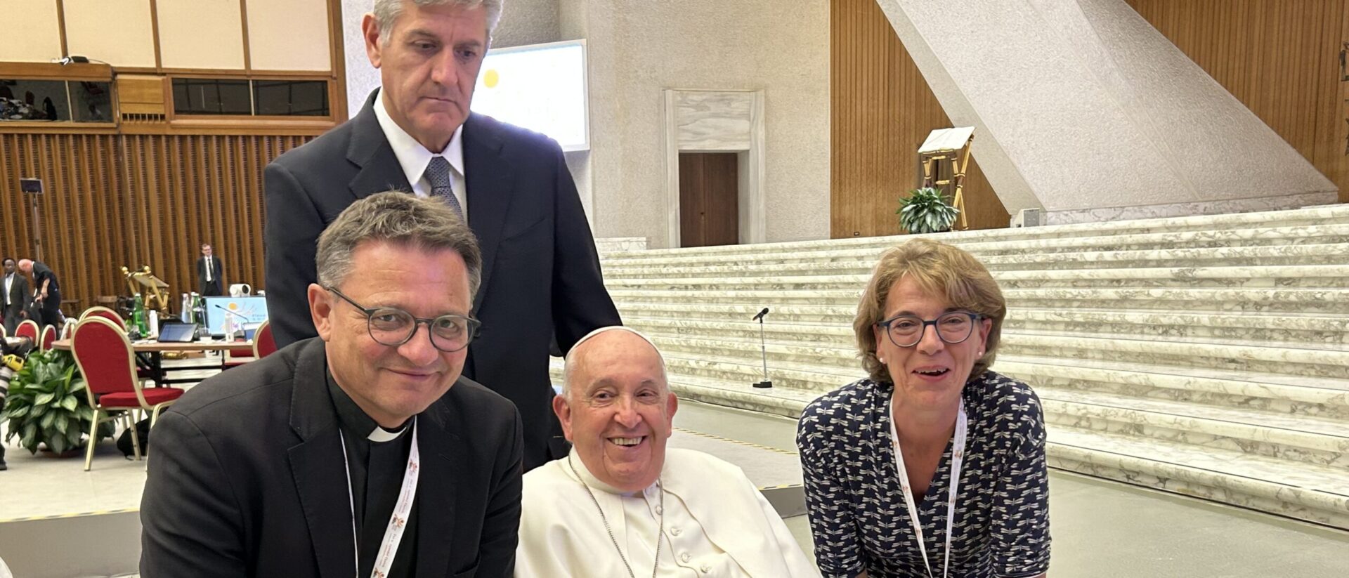 Mons. Gmur, Papa Francesco e Helena Jeppesen Spuhler