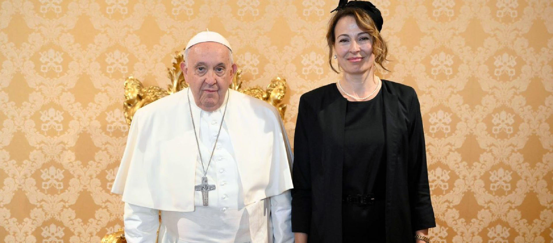 Papa Francesco con Manuela Leimgruber.